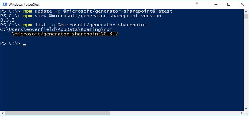 sharepoint-framework-generator-version